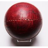 CRICKET BALL. Leather cricket ball signed Ian Botham (no provenance)