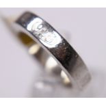 SOLID SILVER BAND. Sterling silver solid band with feature hallmark