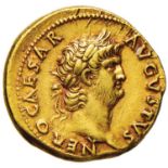 Roman coins Empire - Nerone (54-68) Aureo – Testa laureata a d. – R/ VESTA, tempietto – RIC 61 AU (g