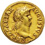 Roman coins Empire - Nerone (54-68) Aureo – Testa laureata a d. – R/ SALVS, la Salute seduta a