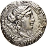 Greek coins - MACEDONIA Dominazione romana (circa 158-150 a.C.)   Tetradracma - Testa di Artemide