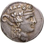 Greek coins - ISOLE DELLA TRACIA Thasos - Tetradracma (dopo il 146 a.C.) – Testa di Dioniso a d. –