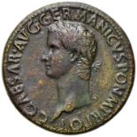 Roman coins Empire - Caligola (37-41) Sesterzio – Testa laureata a s. – R/ ADLOCVT COH, l’imperatore