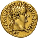 Roman coins Empire - Tiberio (14-37) Aureo (Lugdunum) Testa laureata a d. - R/ Livia seduta a d. –