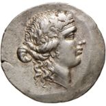 Greek coins - ISOLE DELLA TRACIA Thasos - Tetradracma (dopo il 146 a.C.) – Testa di Dioniso a d. –