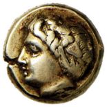 Greek coins - IONIA Focea  -  Hecte (circa VI-V secolo a.C.) - Testa di Dioniso a s. - R/ Quadrato