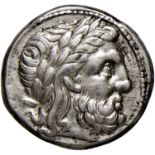 Greek coins - MACEDONIA Filippo II (359-336 a.C.) Tetradracma - Testa laureata di Zeus a d. – R/