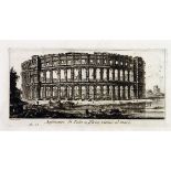 Ansichten - Italien - - Piranesi, Giovanni Battista. Anfiteatro di Pola in Istria vicino al mare.