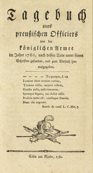 Siebenjähriger Krieg - - Tagebuch eines preußischen Officiers von der königlichen Armee im Jahre