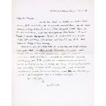 Ehrenstein, Albert. Eigenhändiger Brief mit Unterschrift an Friedrich Possekel. Ascona, Casa
