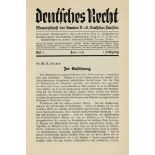 Nationalsozialismus - - Deutsches Recht. Monatsschrift des Bundes N.-S. Deutscher Juristen. 1.-9.