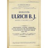 Technik - Firmenschriften - - J. B. Ulrich, Budapest. Preiskurant 1913 und 1914. 3 Bände. Mit sehr