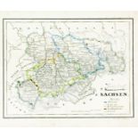 Deutschland - Sachsen - - Lohrmann, Wilhelm Gotthelf. Taschenatlas vom Königreiche Sachsen. Mit 6