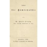 Medizin - Homöopathie - - Stieglitz, Johann. Über die Homöopathie. Hannover, Hahn, 1835. 1 Bl.,