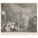 Genre - - Hogarth, William. A Rake's Progress. Folge von 8 Original-Radierungen. 1735/1763. Wohl