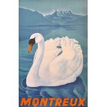 Plakate - - Besson, L. Montreux. Aarau, A. Trüb & Cie., 1943. 100 x 65 cm.  Ecke oben links