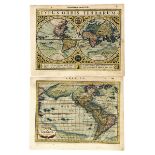 Karten - Weltkarte - - Mercator, G. Typus orbis terrarum und 4 Erdteilkarten (Amerika, Asien, Afrika