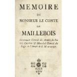 Siebenjähriger Krieg - - Maillebois, Yves Marie Desmaretz de. Mémoire de monsieur le comte de