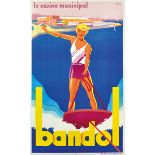 Plakate - - Bermond, André. Bandol. Marseille, Imp. Moullot, 1930. 100 x 62 cm.Auf Japan, sehr guter