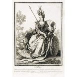 Femmes celebres de l'Antiquite (Rückentitel). Folge von 5 Kupferstichen von Nicolas Bonnart nach