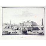Ansichten - St. Petersburg - - Pluchart, Alexandre. Sammlung von 5 lithographischen Tafeln aus: