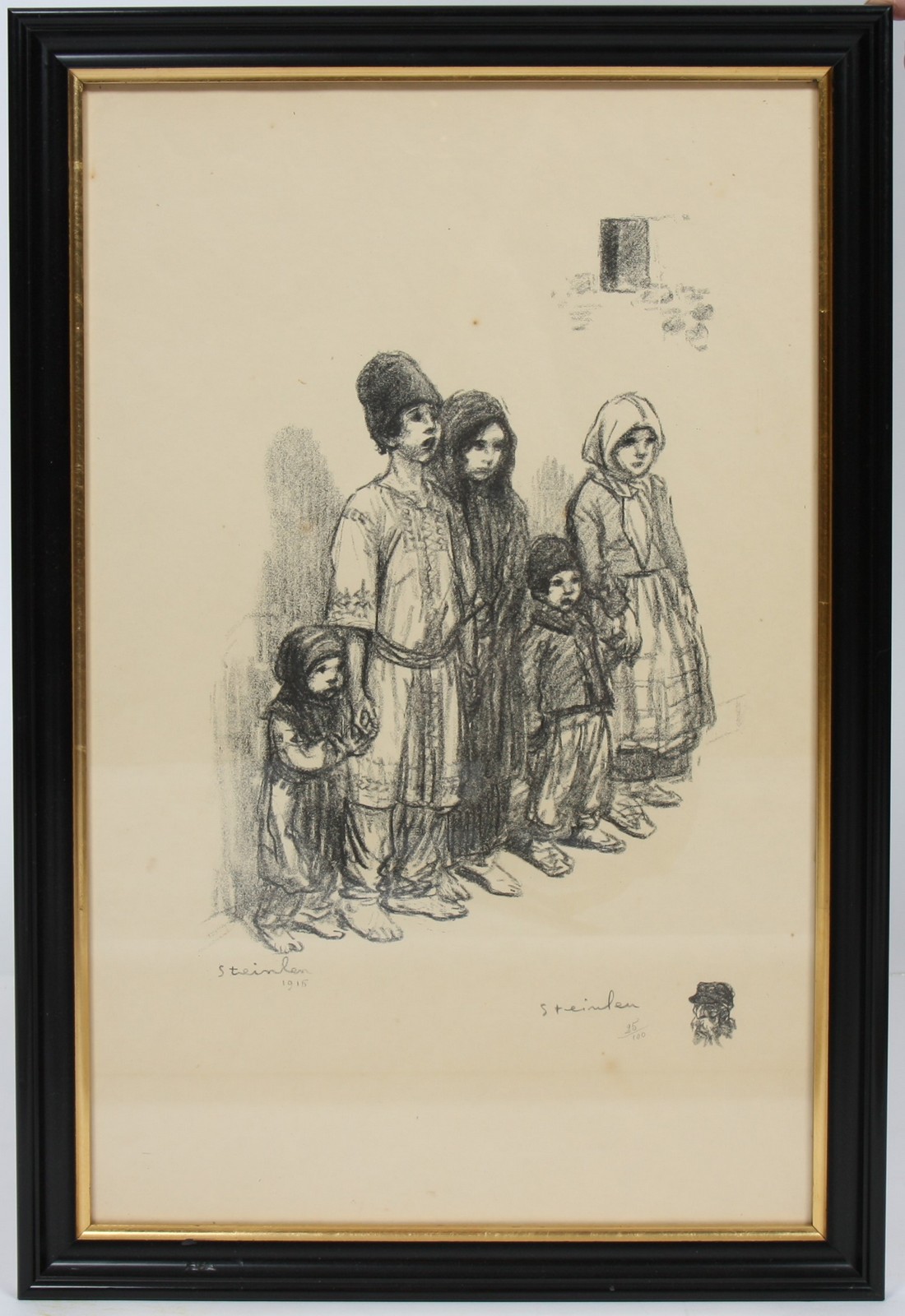 LITHOGRAPHIE DE STEINLEN
En noir et blanc, encadrée, représentant une mère et ses deux enfants