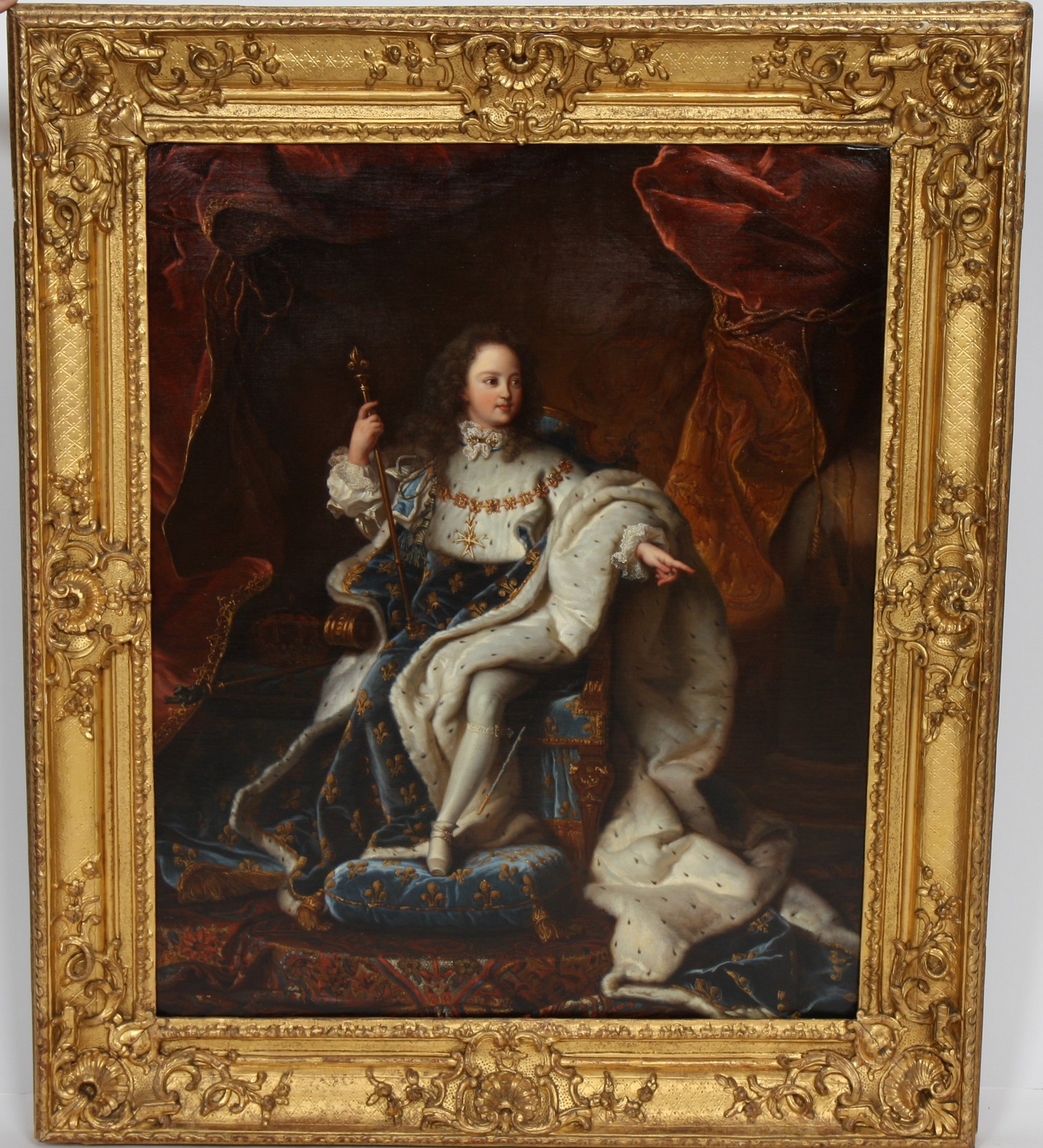 TABLEAU "PORTRAIT ROYAL DE LOUIS XV ENFANT"
Huile sur toile encadrée représentant le jeune roi en