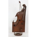 SCULPTURE MODERNE "VIOLON" En métal. Signée "SERRE 03" Epoque contemporaine. H : 87 cm