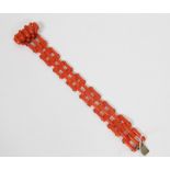 Bracelet articulé en corail L : 16,5 cm