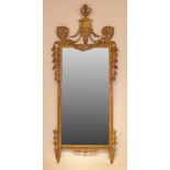 MIROIR EN BOIS DORE ITALIEN ( Restauration d'usage et d'entretien ) Travail italien vers 1800 H :