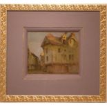 PASTEL "MAISONS A COLOMBAGES" de Charles Salomon KOECHLIN Pastel sur papier, monogrammé CSK Epoque