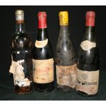 VARIOUS WINES - four old bottles to incl