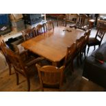 TABLE AND CHAIRS - A large extendable Vi