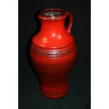 VASE - Large red glazed vase, possibly W