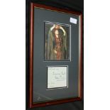 DAME ELLEN TERRY - A framed display to i