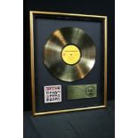 ROLLING STONES - RIAA gold award present