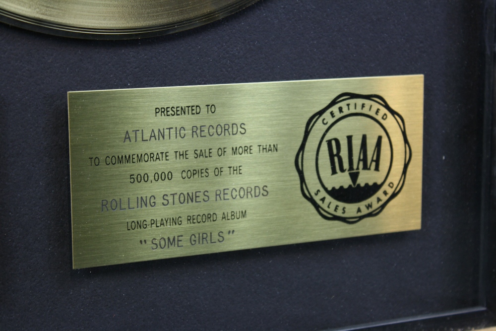 ROLLING STONES - RIAA gold award present - Image 4 of 6