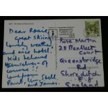 PAUL MCCARTNEY - postcard sent and writt