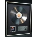 WINGS - RIAA platinum disc award present