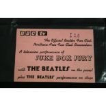 TICKET - ticket to the Beatles' Fan Club