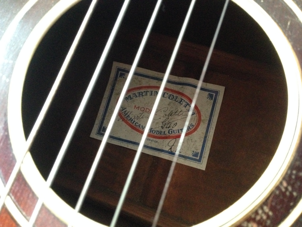 MARTIN COLETTI GUITAR - nice and early acoustic guitar made by Martin Colletti (signed on label - Image 2 of 4