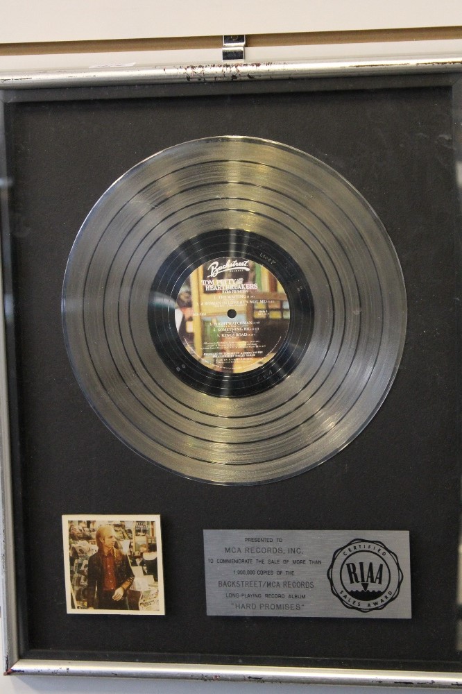 TOM PETTY - RIAA platinum disc award pre
