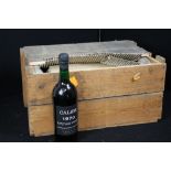 VINTAGE PORT - twelve bottles of 1970 Calem port in original wooden case.