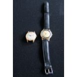 UNIVERSAL - Geneve automatic wristwatch (not working) together with an Accurist 21 jewels automatic