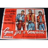 GUN FOR A COWARD - an original UK quad film poster. Ex cond (folded).