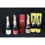 CHAMPAGNE - 8 bottles of Champagne to include 2 boxed blue top Heidsieck & Co (750ml),
