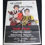 HAROLD AND MAUDE - an original Spanish 1sheet film poster. Ex cond (folded).