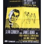 JAMES BOND - Dr No, Original Danish 1 sheet film poster, excellent condition (folded).