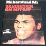 BOXING - THE GREATEST - MUHAMMAD ALI, an original Danish film poster. Ex cond (folded).