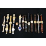 MENS WATCHES - a collection of 16 gents watches to include Seiko x2 (5 and SQ), Vixy, Milus,